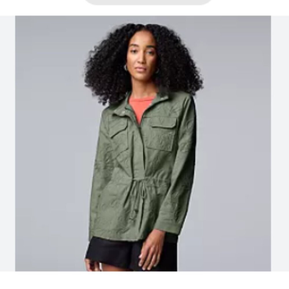 NWT Columbia Women's Moss Green Tanner Ranch Military Jacket--Large-- 307